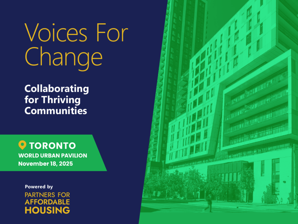Partners for Affordable Housing, Voices for Change event registration.