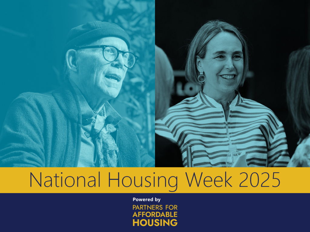 Cover for National Housing Week with text reading National Housing Week 2025, powered by Partners for Affordable Housing