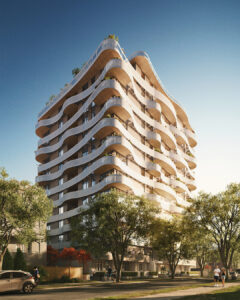 Exterior rendering of Soroptimist House Vancouver